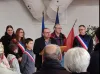 Les élus et le conseil municipal des enfants pendant le discours de Mr le Maire.